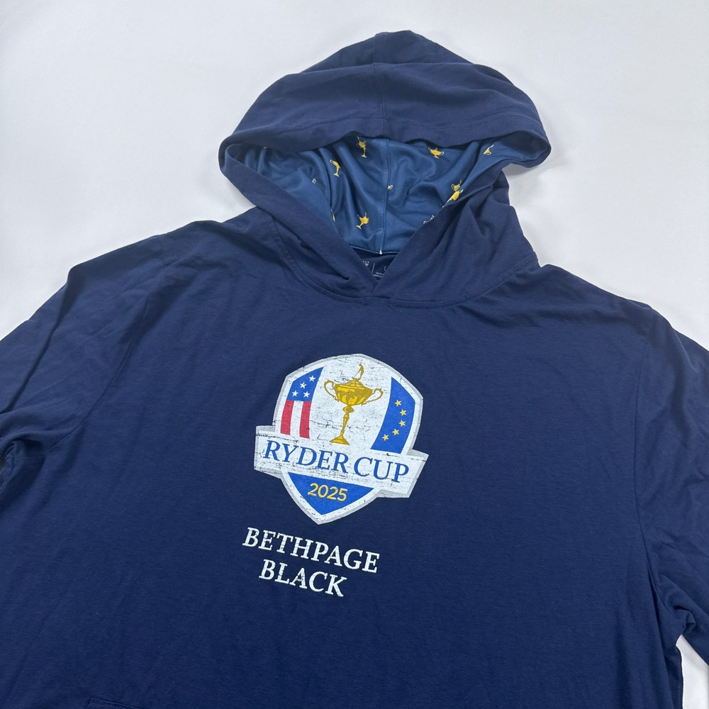 Levelwear 2025 Ryder Cup Bethpage Black Golf Hoodie Mens Large Navy Blue Shirt L